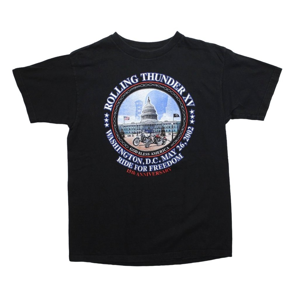 Harley Davidson Vintage 2002 Washington DC Capitol Building T Shirt Top sz L